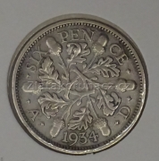 Anglie - 6 pence 1934