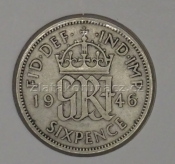 Anglie - 6 pence 1946