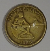 Filipíny - 5 centavos 1958