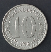 Jugoslávie - 10 dinar 1986