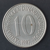 Jugoslávie - 10 dinar 1987