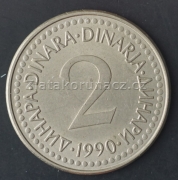 Jugoslávie - 2 dinar 1990