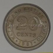 Malaya & Brit. Borneo - 20 cents 1961 H