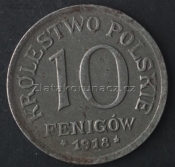 Polsko - 10 fenig 1918 FF