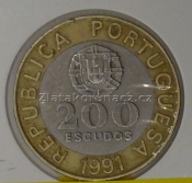 Portugalsko - 200 escudos 1991