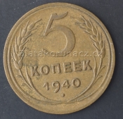 Rusko - 5 kopějka 1940