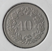 Švýcarsko - 10 rappen 1883 B