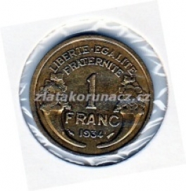 Francie - 1 franc 1934