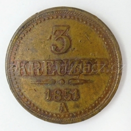 3 krejcar  1851 A