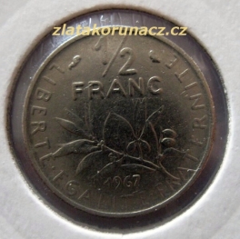 Francie - 1/2 franc 1967