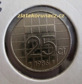 Holandsko - 25 cent 1986