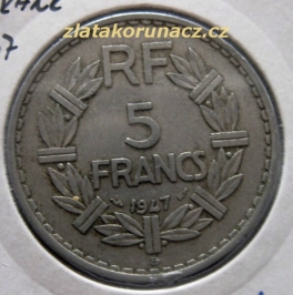 Francie - 5 francs 1947 B