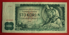 Československo - 100 Korun 1961 Z 10