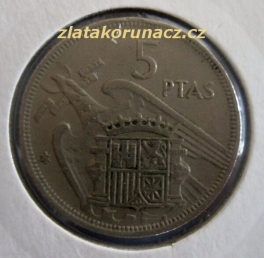 Španělsko - 5 pesetas 1957 (71)