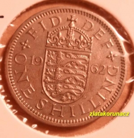 Anglie - 1 shilling 1962 anglická ražba