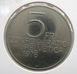 Švýcarsko - 5 frank 1978