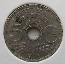 Francie - 5 centimes 1935