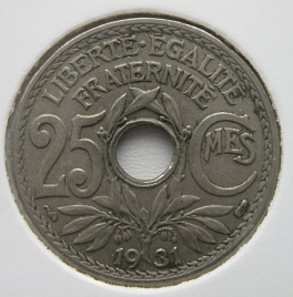 Francie - 25 centimes 1931