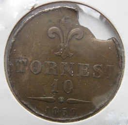 Itálie - 10 tornesi 1859