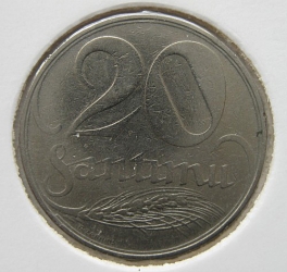 Lotyšsko - 20 santimi 1922