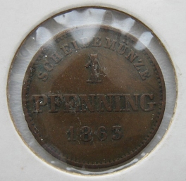 Německo - 1 pfenning 1863