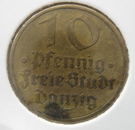 Polsko - Gdaňsk - 10 pfennig 1932