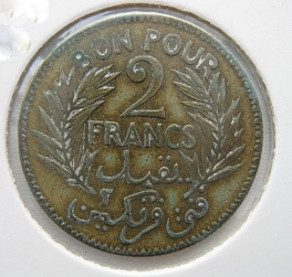 Tunis - 2 francs 1926
