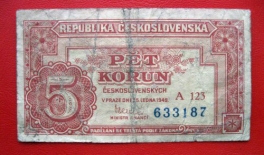 5 Kčs 1949 A 123