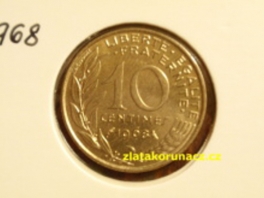 Francie - 10 centimes 1968