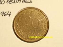 Francie - 20 centimes 1964