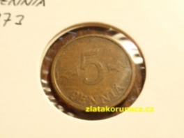 Finsko - 5 penniä 1973