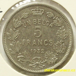 Belgie - 5 francs 1932-Belges