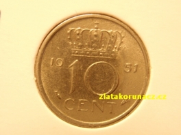 Holandsko - 10 cent 1951