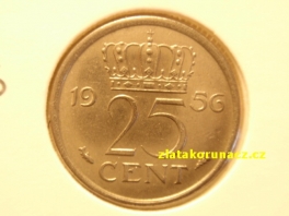 Holandsko - 25 cent 1956