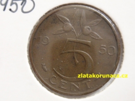 Holandsko - 5 cent 1950