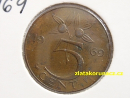 Holandsko - 5 cent 1969