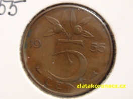 Holandsko - 5 cent 1955