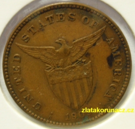 Filipíny - 1 centavo 1909 S