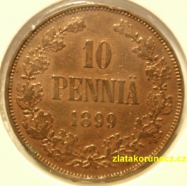 Finsko - 10 penniä 1899
