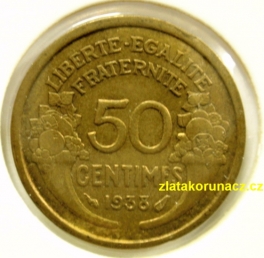 Francie - 50 centimes 1938