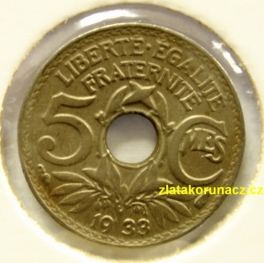 Francie - 5 centimes 1933