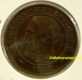 Francie - 10 centimes 1853 A