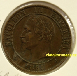 Francie - 10 centimes 1865 BB