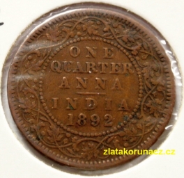 Indie-Britská - 1/4 anna 1892