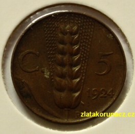 Itálie - 5 centesimi 1924 R