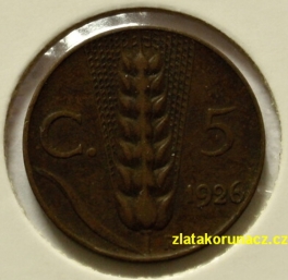 Itálie - 5 centesimi 1926 R