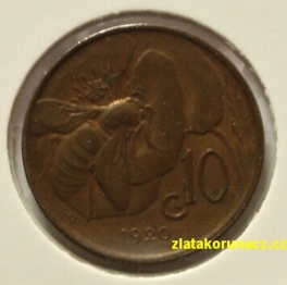 Itálie - 10 centesimi 1920 R