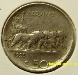 Itálie - 50 centesimi 1925 R (VH)