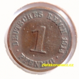 Německo - 1 Reich Pfennig 1914 A