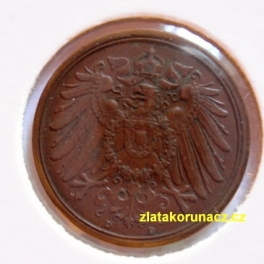 Německo - 2 Reich Pfennig 1910 D